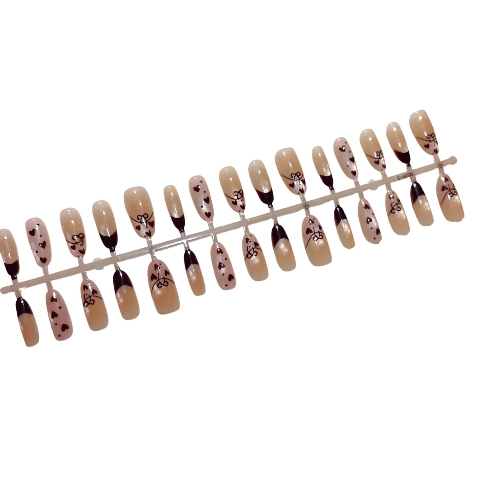 카라멜 버터플라이 캣아이 붙이는 네일 미디엄 오벌 30개입